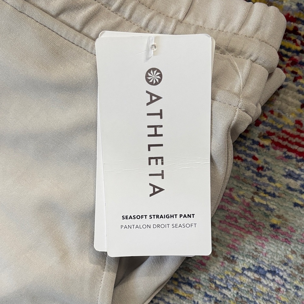 Athleta Light Beige Seasoft Straight Pants - Picture 2 of 3